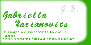 gabriella marianovits business card